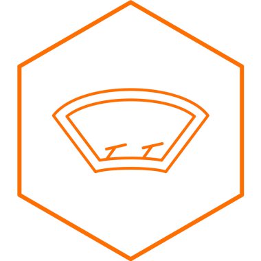 Rüzgâr ekranı basit simgesi, vektör illüstrasyonu