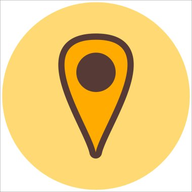 konum. Web simgesi basit illüstrasyon