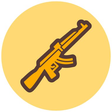 silah simgesi, vektör illüstrasyonu basit tasarım