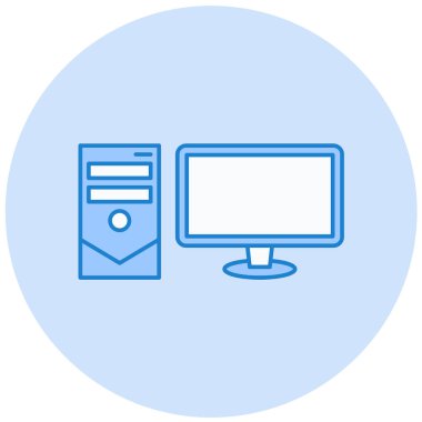 Bilgisayar. Web simgesi basit illüstrasyon