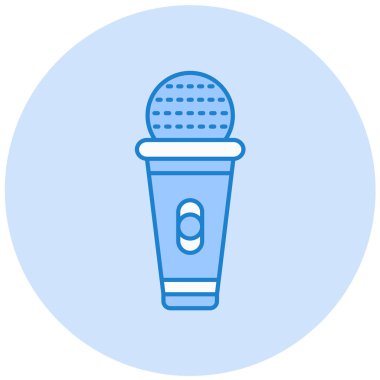 Mikrofon. Web simgesi basit tasarım