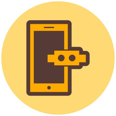 Cep telefonu simgesi, vektör illüstrasyonu