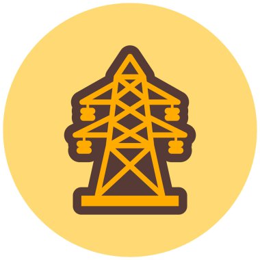 Enerji hattı ve sanayinin vektör yapısı.