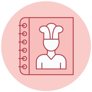 Şef kitap ikonu vektör illüstrasyonu