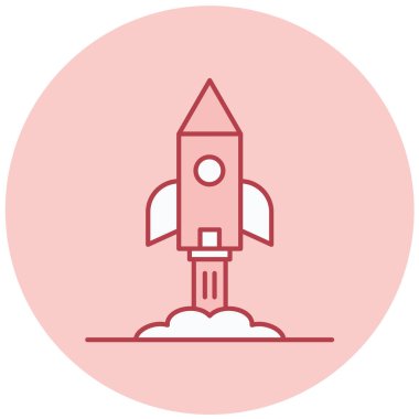 roket ikonu vektör illüstrasyonu