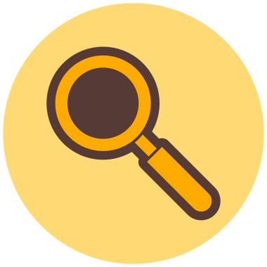 Büyüteç basit simgesini, vektör çizim