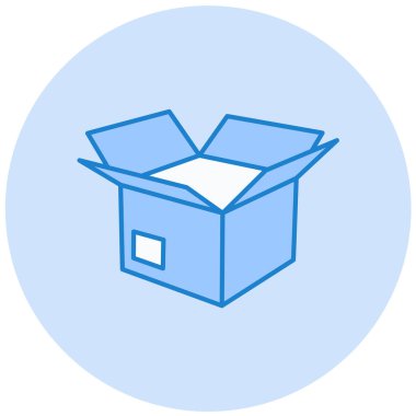 Kutu. Web simgesi basit illüstrasyon