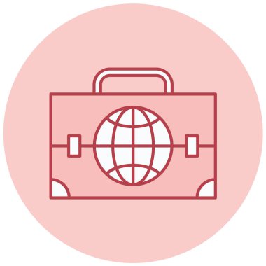 seyahat valizi renkli illüstrasyon