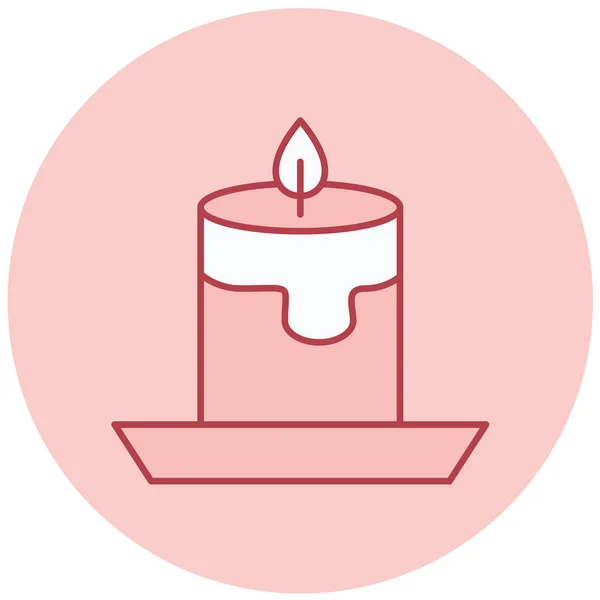 Candle Web Icon Simple Design — Stock Vector