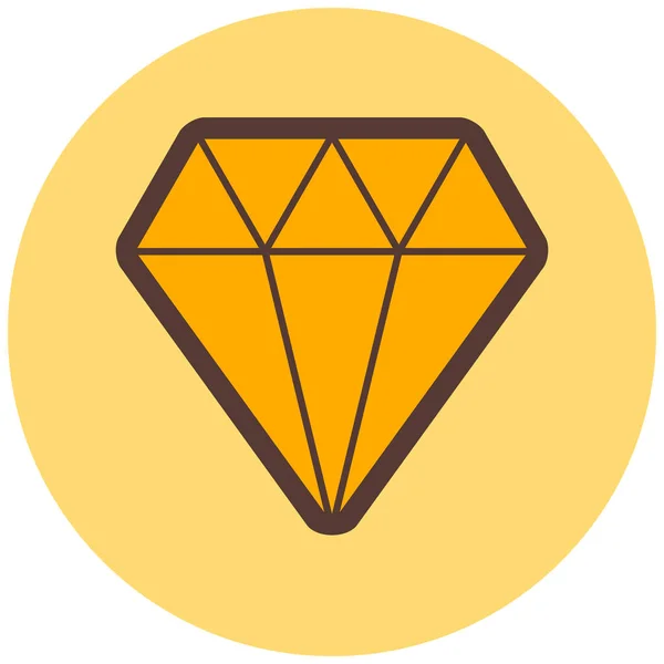 Diamant Web Symbol Einfache Illustration — Stockvektor