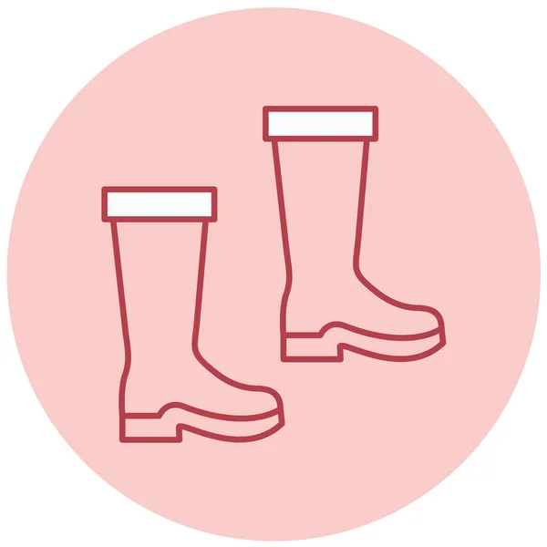 Boots Web Icon Vector Illustration — Stock Vector