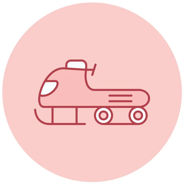 Snowmobile Web Icon Simple Illustration — Stock Vector