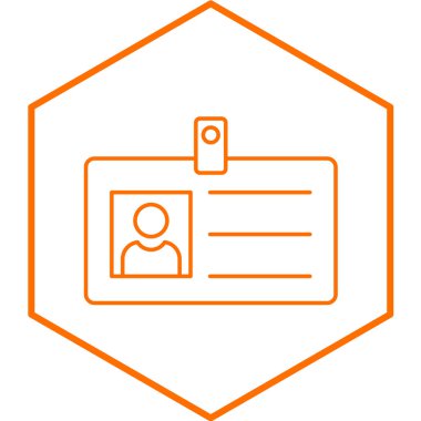 Kimlik kartı simgesi. düz dizayn biçimi 10