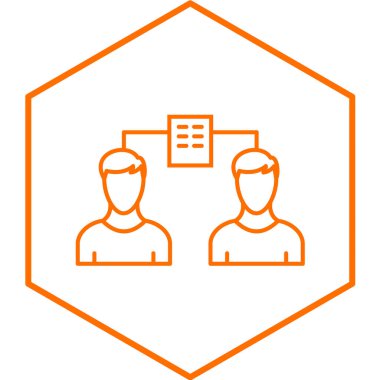 İş insanları simgesinin vektör illüstrasyonu