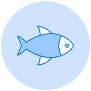 Balık. Web simgesi basit illüstrasyon