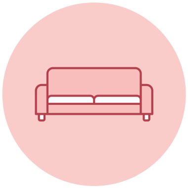 Kanepe. Web simgesi basit illüstrasyon