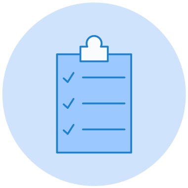 Kontrol listesi. Web simgesi basit illüstrasyon