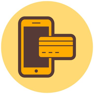 Kredi kartıyla. Basit resimleme