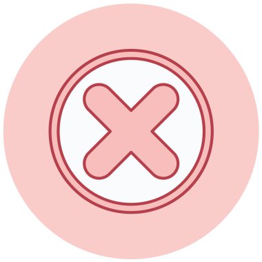 İptal et. Web simgesi basit illüstrasyon