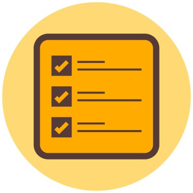 Kontrol listesi. Web simgesi basit illüstrasyon