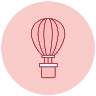 sıcak hava balonu simgesi, vektör illüstrasyonu