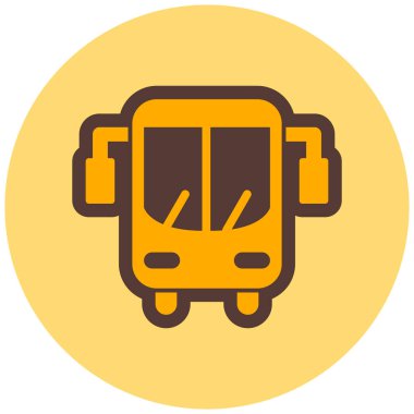 Otobüs. Web simgesi basit illüstrasyon