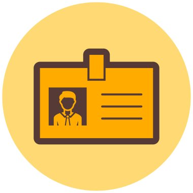 Kimlik kartı. Basit resimleme