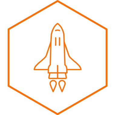 roket simgesi, vektör illüstrasyonu