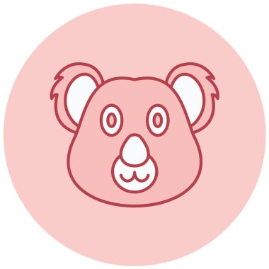 koala simge vektör illüstrasyonu