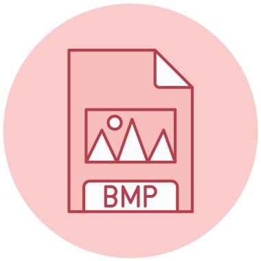 bmp dosya biçimi simgesi, vektör illüstrasyonu