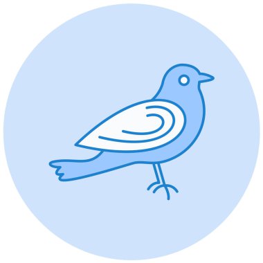 Kuş. Web simgesi basit illüstrasyon