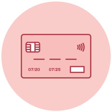 Kredi kartı düz vektör simgesi