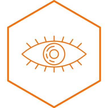 Göz çizgisi simgesi, vektör çizimi