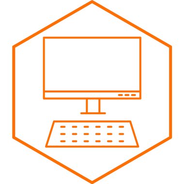 bilgisayar simgesi, vektör illüstrasyonu basit tasarım