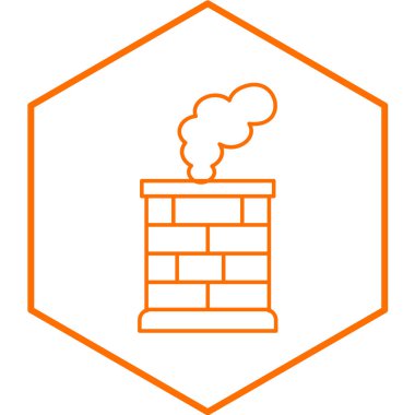 vector illustration of Chimney icon