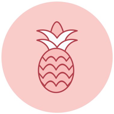 Ananas. Web simgesi basit illüstrasyon