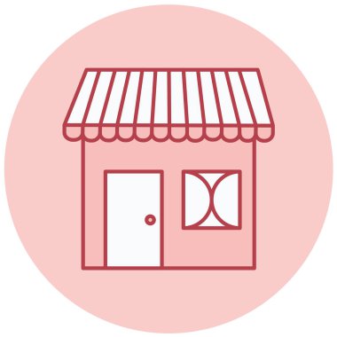 Dükkan. Web simgesi basit illüstrasyon