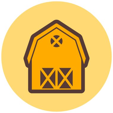 Ahır. Web simgesi basit illüstrasyon