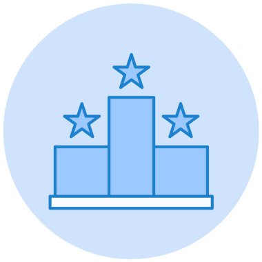 Podyum. Web simgesi basit illüstrasyon