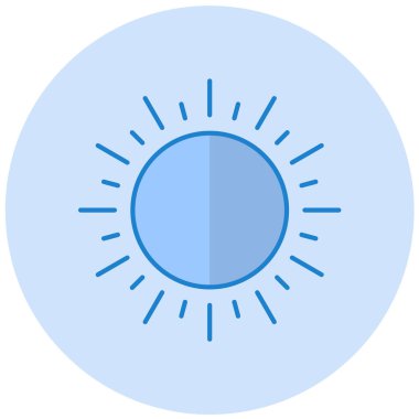 Güneş. Web simgesi basit illüstrasyon
