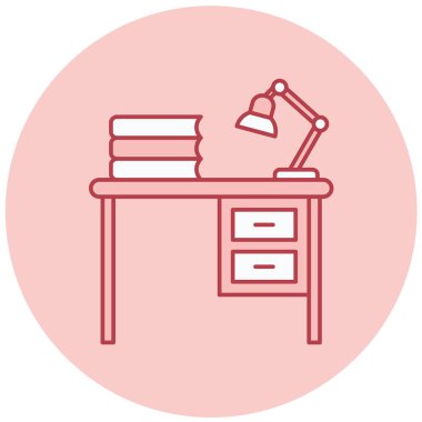 Masa lambası ikonu. Web tasarımı için masa sandalyesi vektör simgelerinin basit çizimi