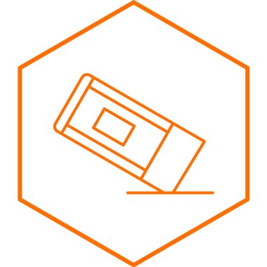 silgi simgesi vektör illüstrasyonu