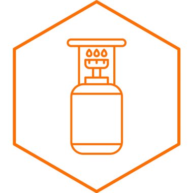 Kamp benzini simgesi beyaz arkaplanda izole edildi. vektör illüstrasyonu