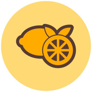 Limonlar. Web simgesi basit illüstrasyon