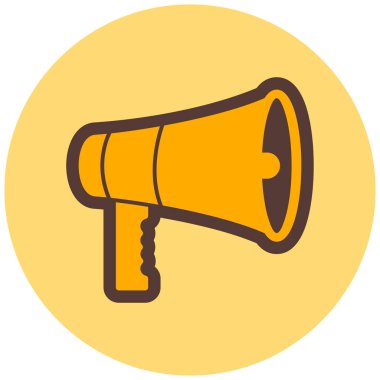 Megafon. Web simgesi basit illüstrasyon