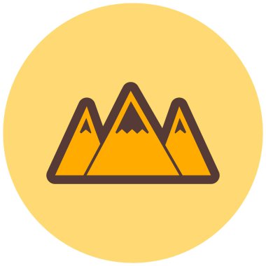 Dağlar. Web simgesi basit illüstrasyon