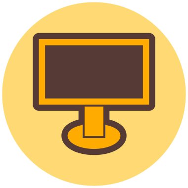 Bilgisayar. Web simgesi basit illüstrasyon