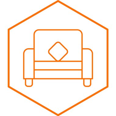 kanepe ikonu vektör illüstrasyonu