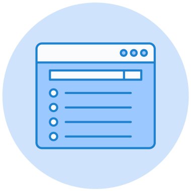 Tarayıcı. Web simgesi basit illüstrasyon