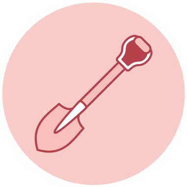 kürek simgesi vektör illüstrasyonu